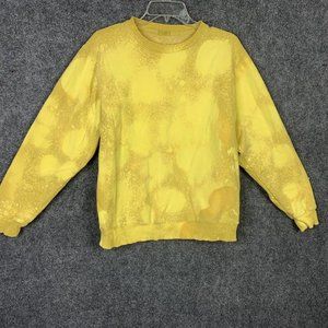 John Galt Brandy Melville Yellow Sweatshirt With A Splatter Pattern One Size
